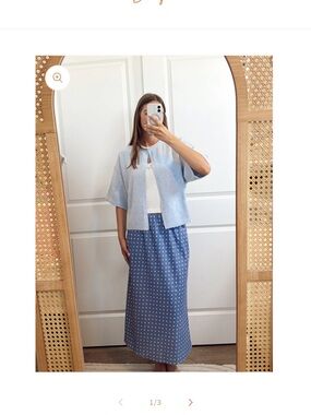 Wishlist Blue Polka Dot skirt